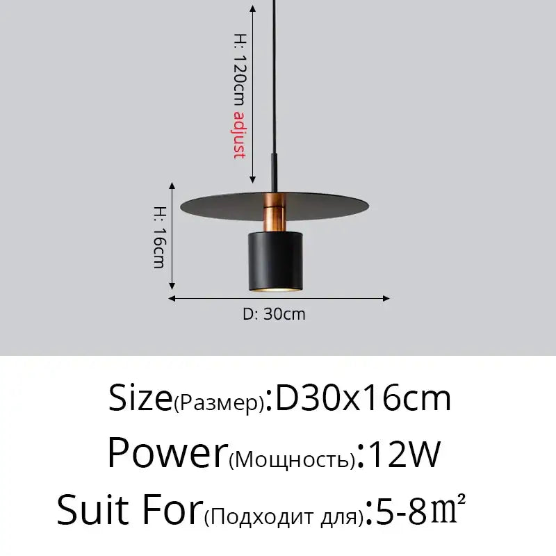 Black Copper LED Chandelier