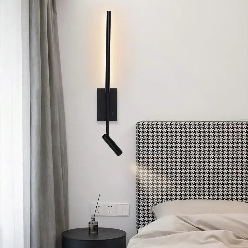 Black Adjustable LED Wall Lamp Antique Copper Option
