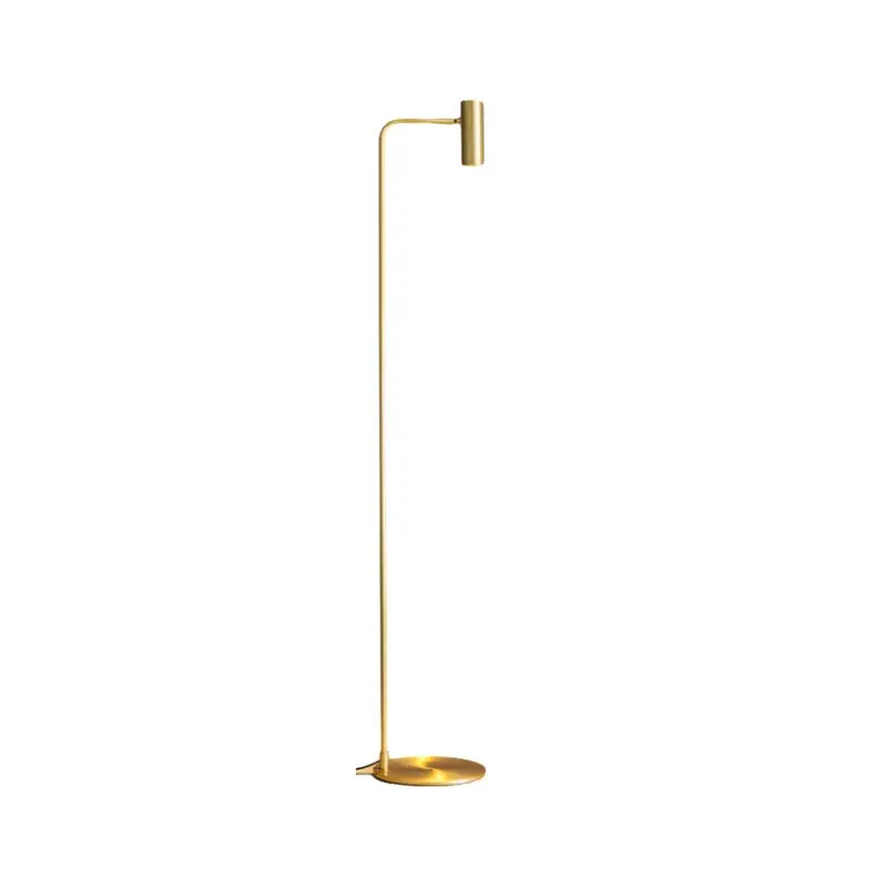 Black Brass Curved Floor Lamp