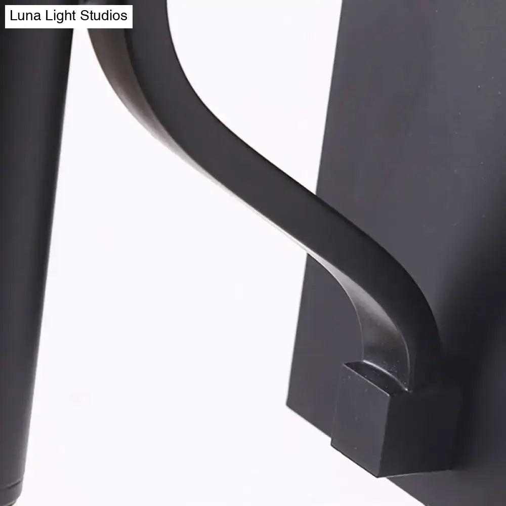 Black Flaxen Cone Wall Sconce