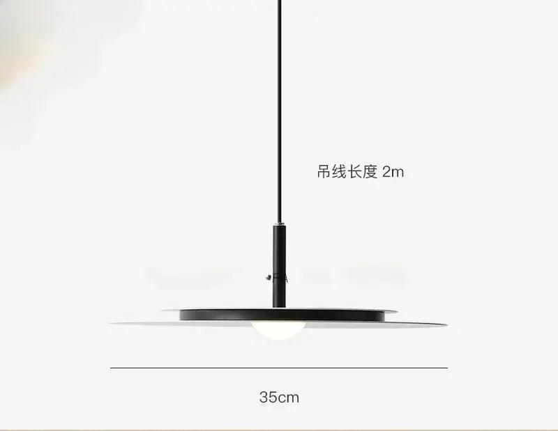 Black Saucer LED Chandelier