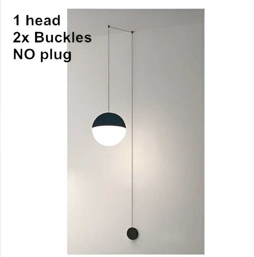 Glass Ball LED 2-Head Geometric Chandelier