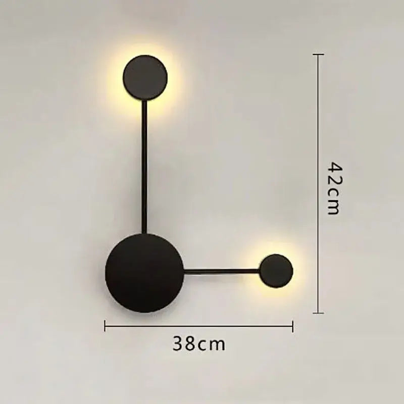 Black LED Geometry Wall Light