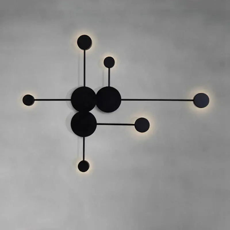 Black LED Geometry Wall Light