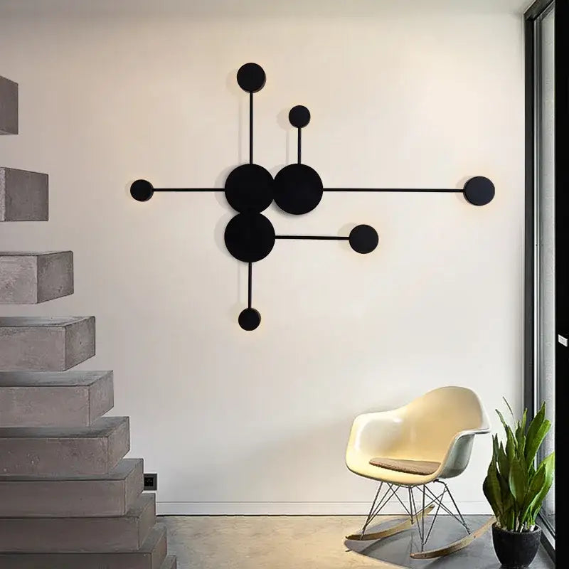Black LED Geometry Wall Light