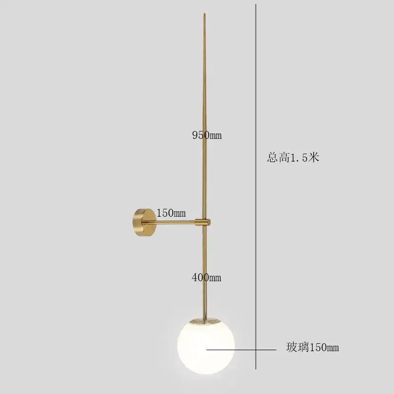 Black Glass Frosted Wall Sconce