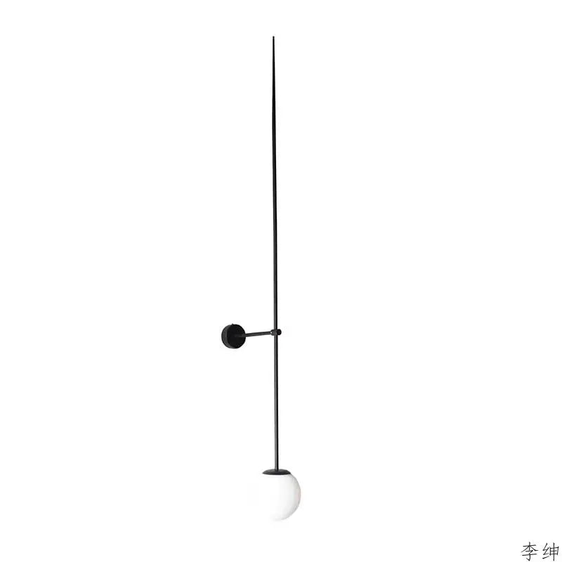 Black Glass 200cm Nordic Wall Light