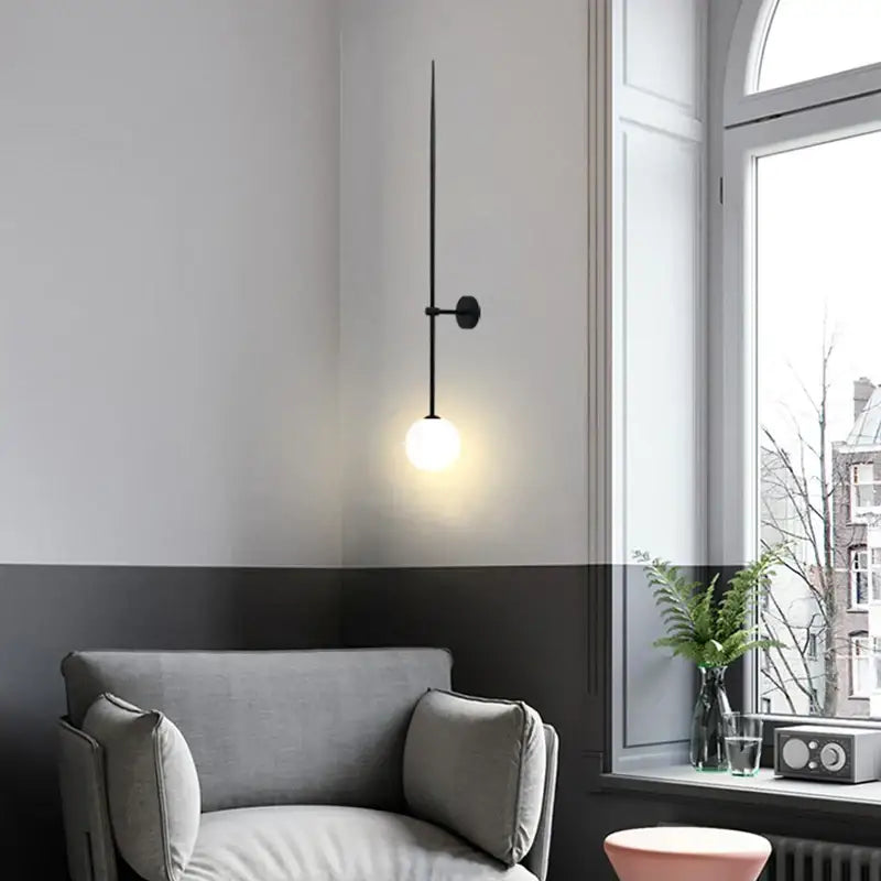 Black Glass Wall Lights