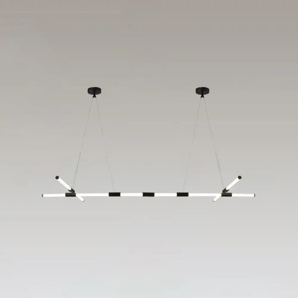 Black Glass Tube Pendant