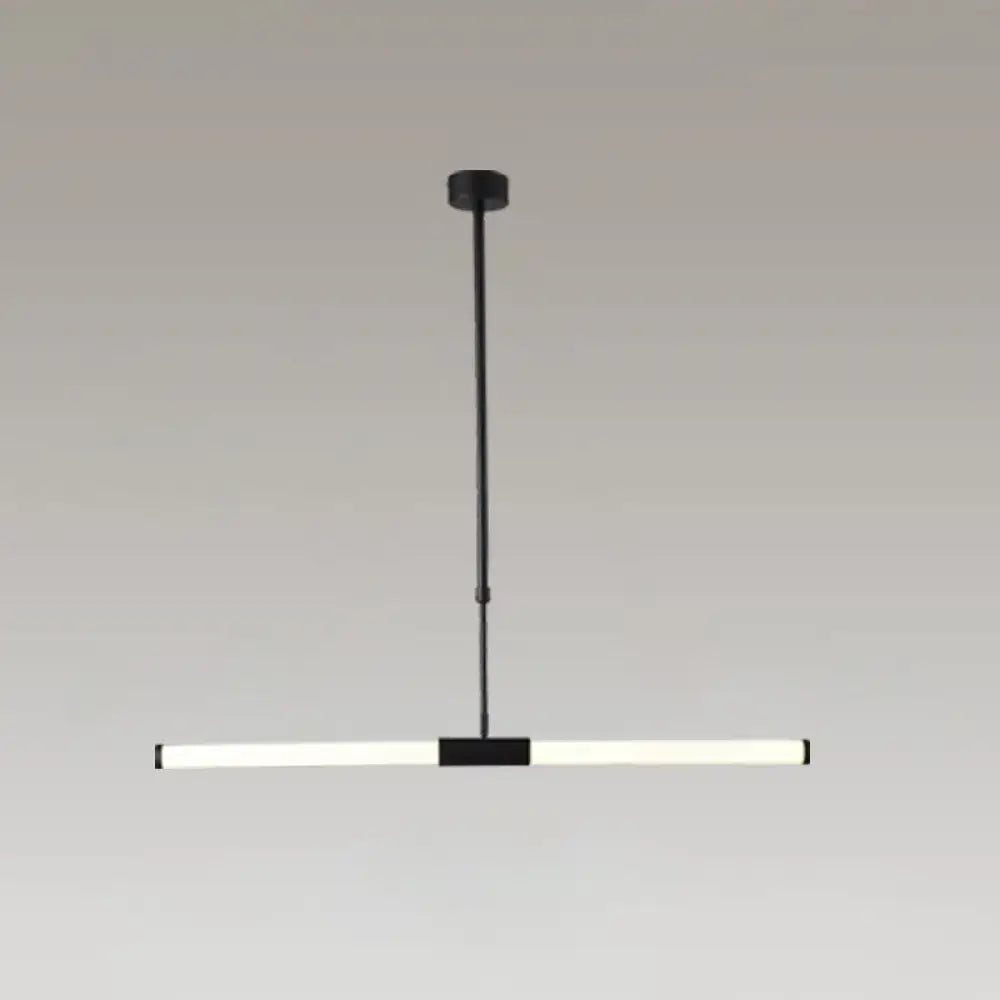 Black Glass Tube Pendant