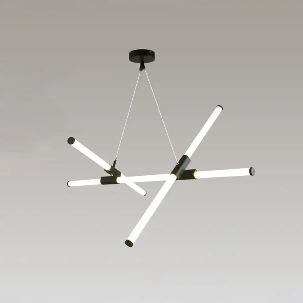 Black Glass Tube Pendant