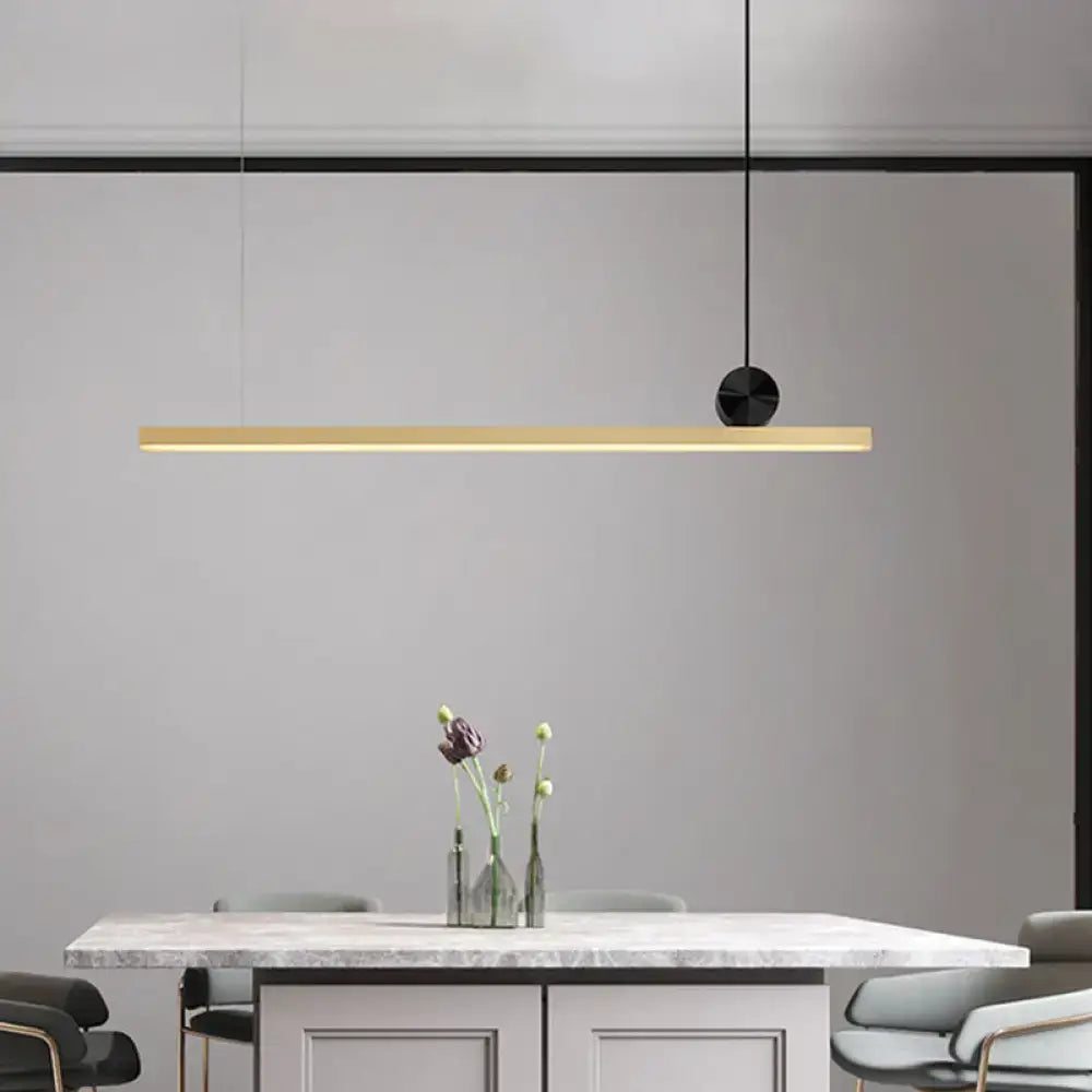 Black Gold Linear Ceiling Light