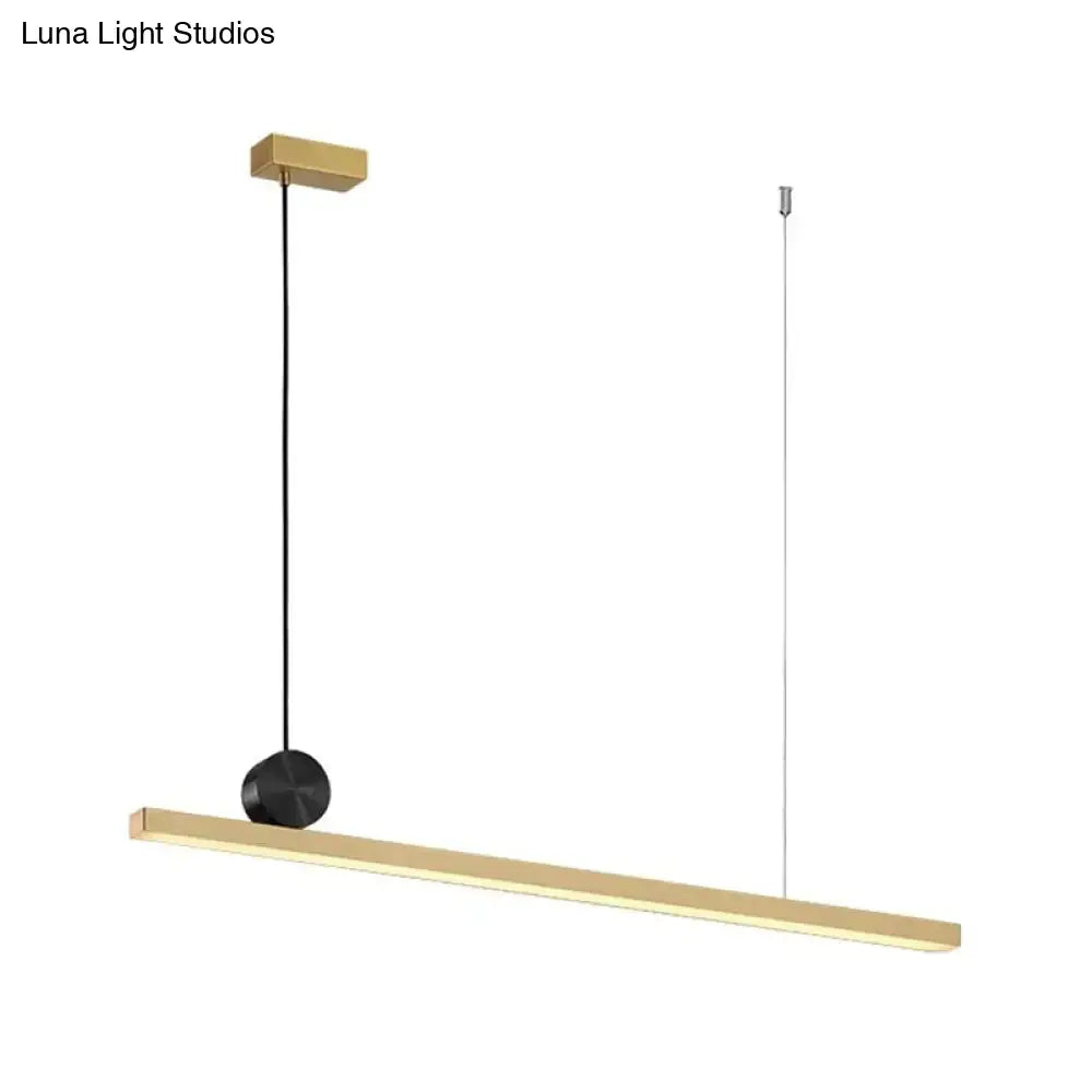 Black Gold Linear Ceiling Light