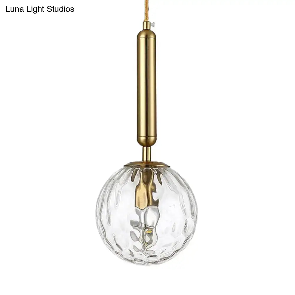 Black Gold Glass Globe Wall Sconce