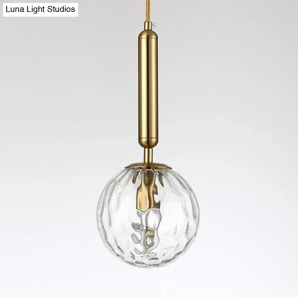 Black Gold Glass Globe Wall Sconce