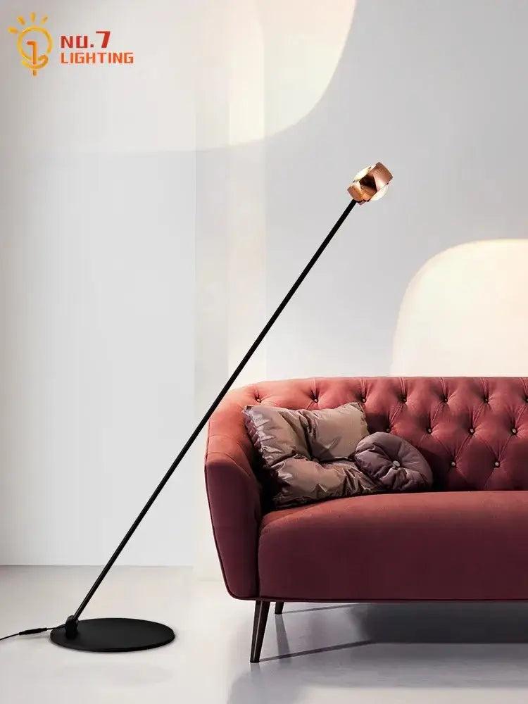 Black Induction Floor Lamp
