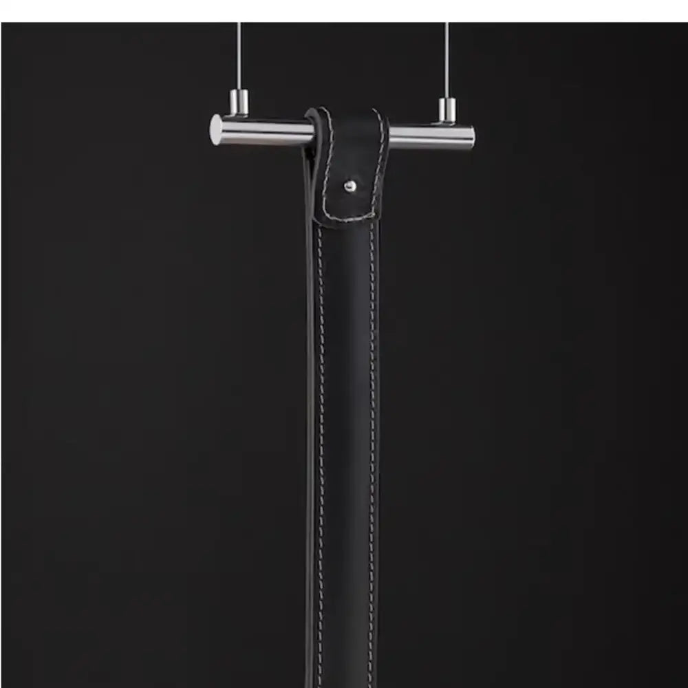 Black Leather Pendant Light