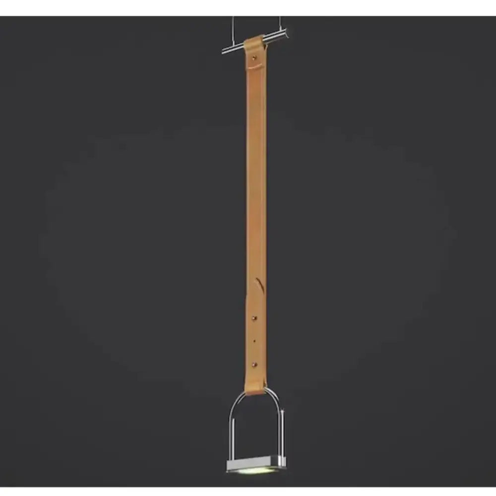 Black Leather Pendant Light