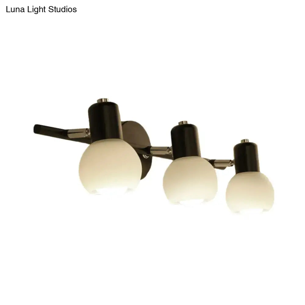 Black Opal Glass Wall Lamp