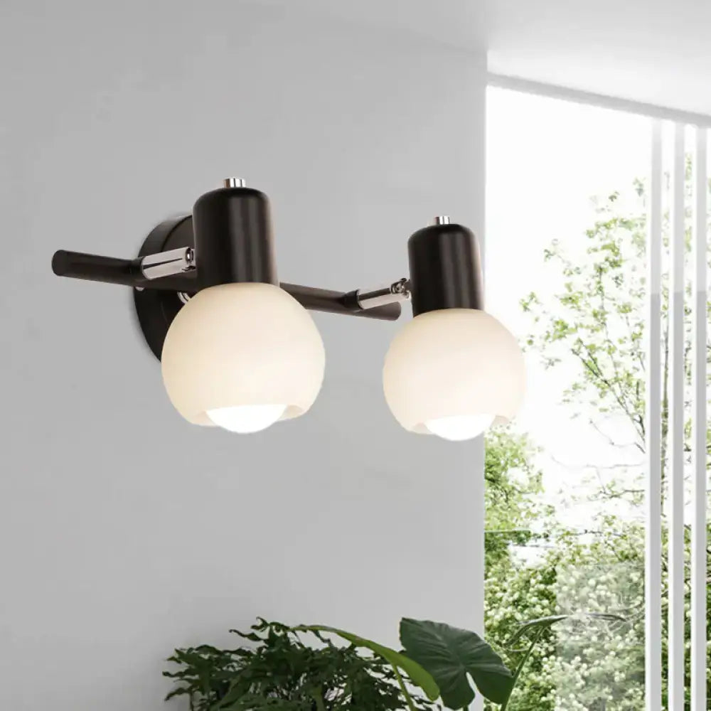 Black Opal Glass Wall Lamp