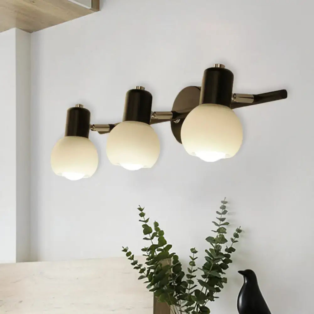 Black Opal Glass Wall Lamp