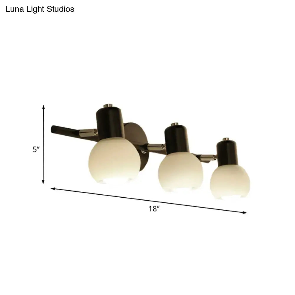 Black Opal Glass Wall Lamp