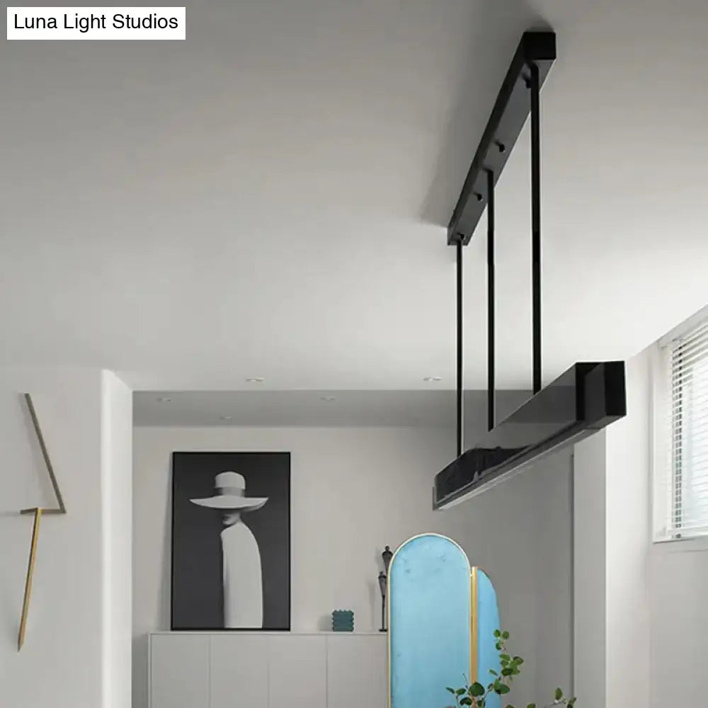 Black Marble Rectangular Light
