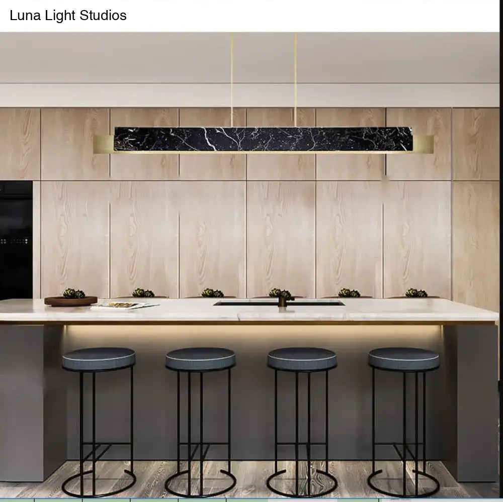 Black Marble Rectangular Light