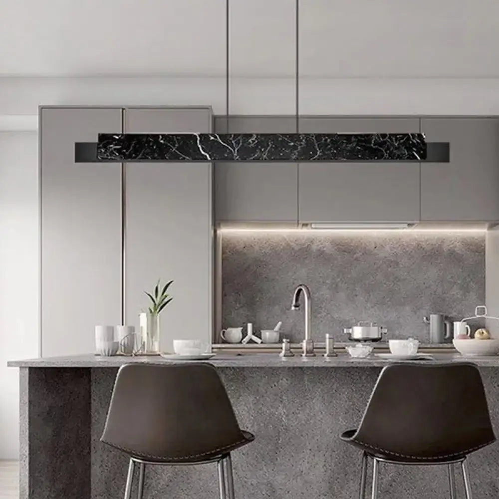 Black Marble Rectangular Light