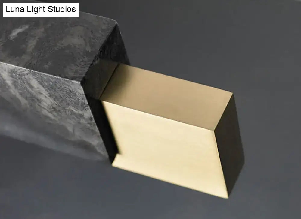 Black Marble Rectangular Light