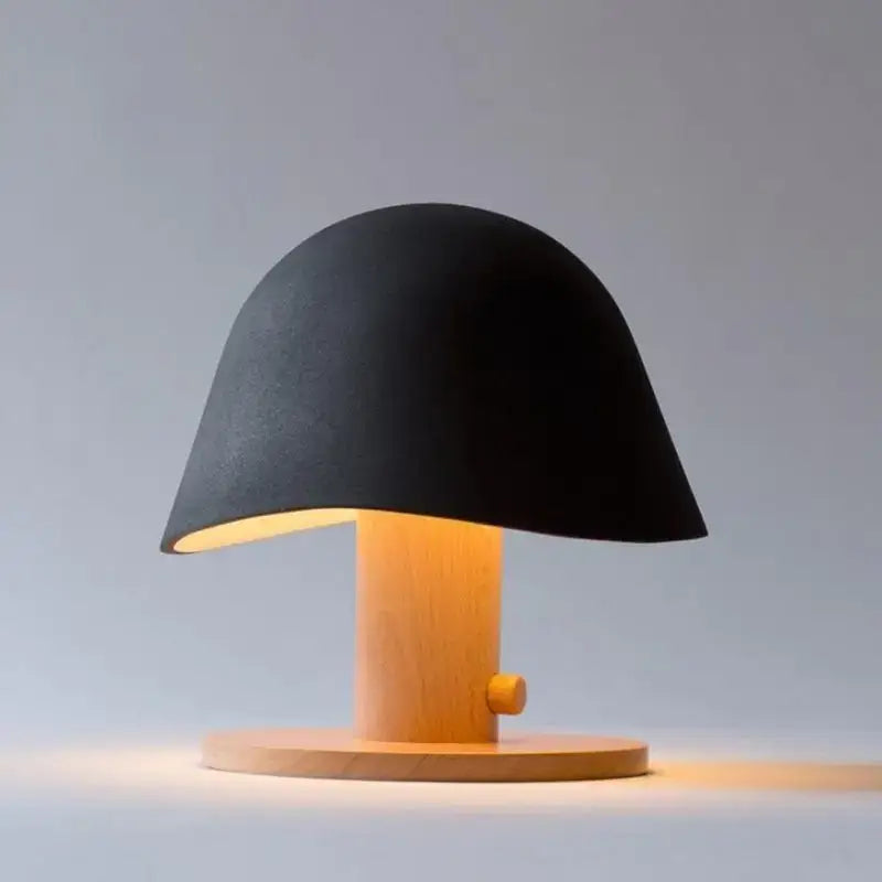 Black Glass Mushroom Table Lamp Nordic Design