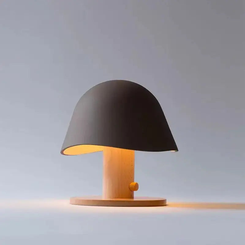Black Glass Mushroom Table Lamp Nordic Design