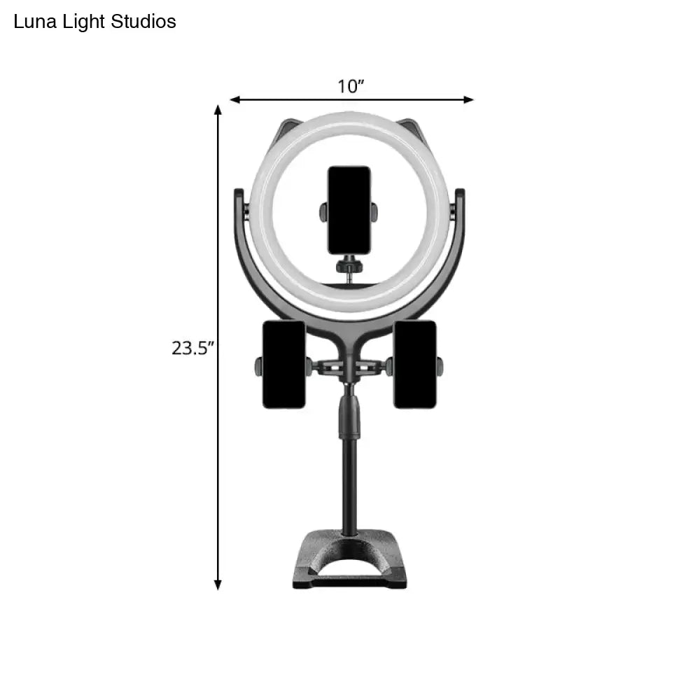 Black Silver Ring Light