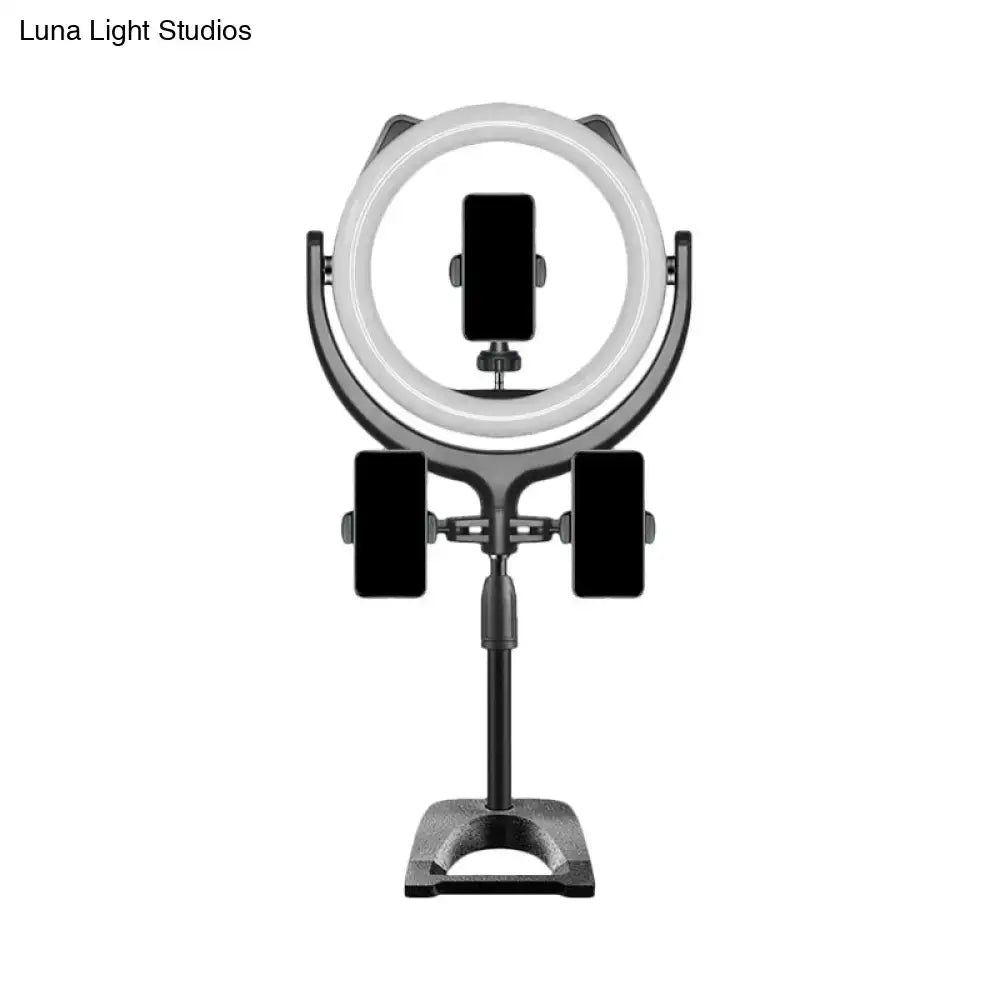 Black Silver Ring Light
