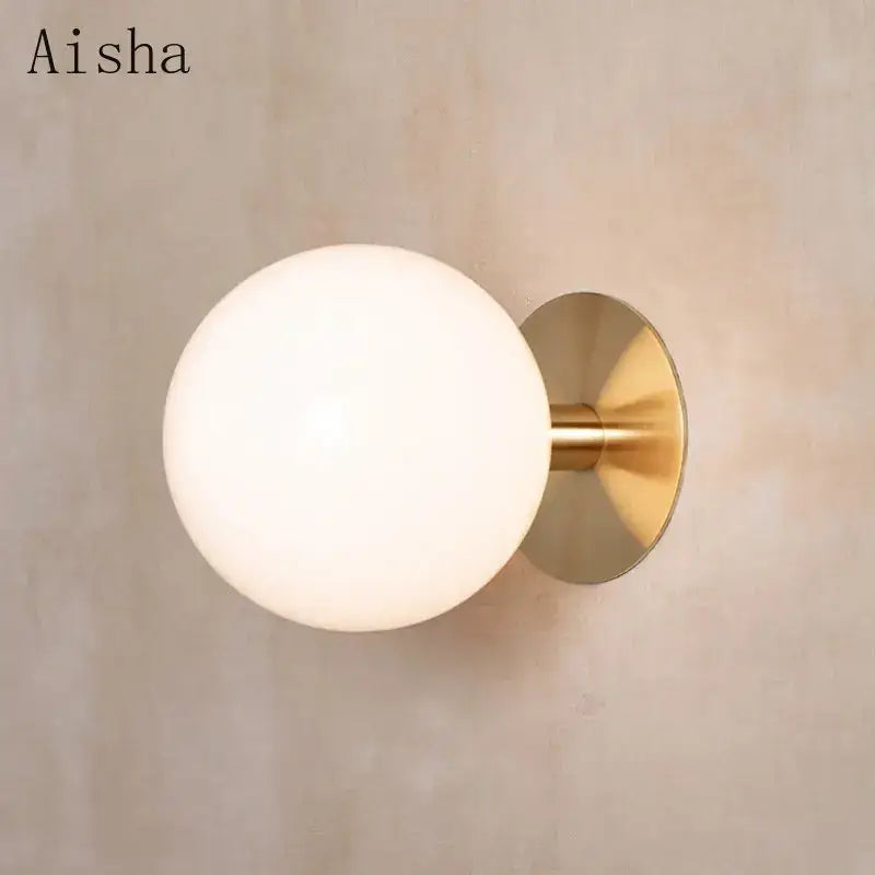 Black Globe Wall Lamp