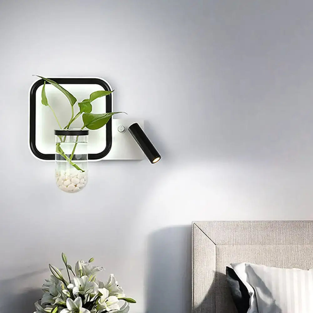 Glass Plant Sconce Light