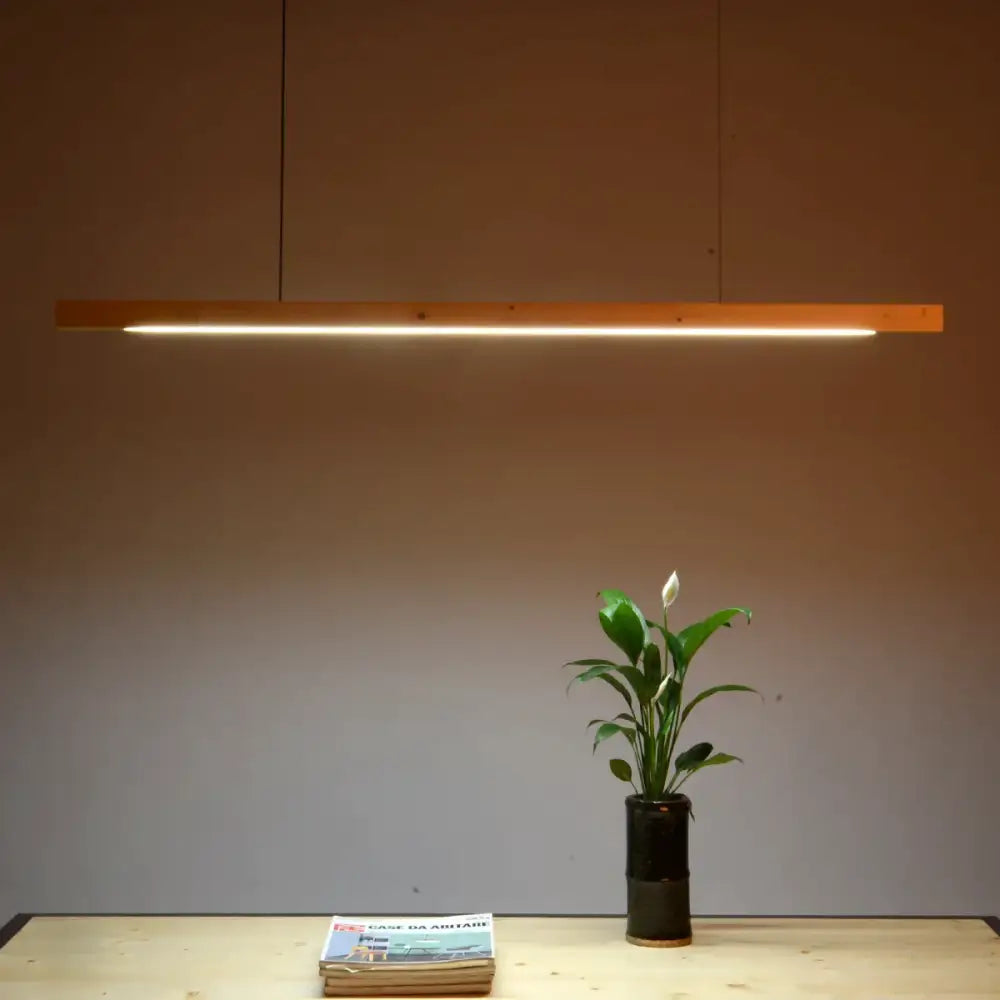 Walnut Log Pendant Light