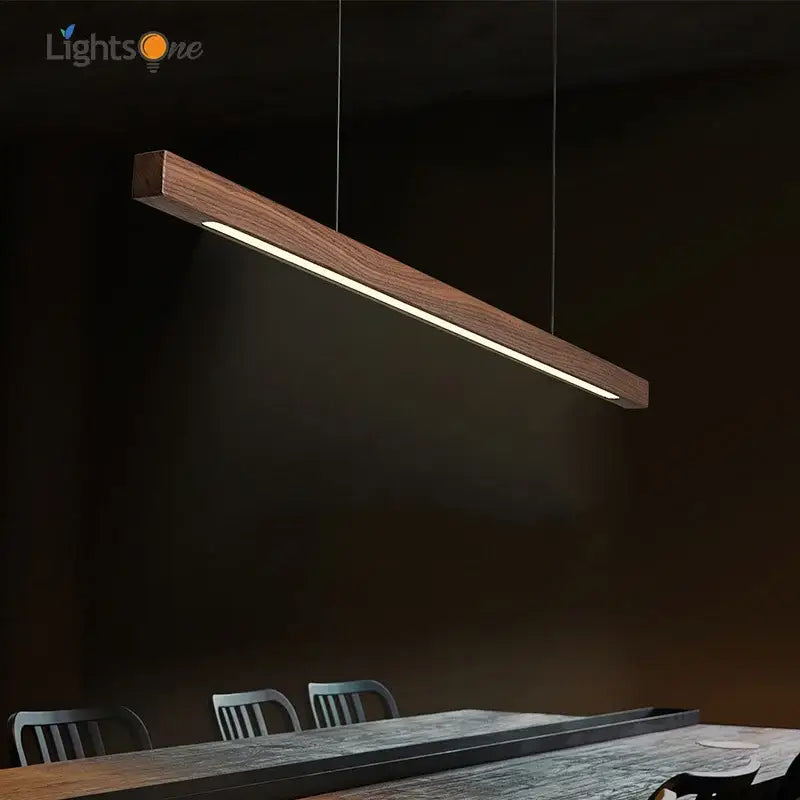Walnut Log Pendant Light
