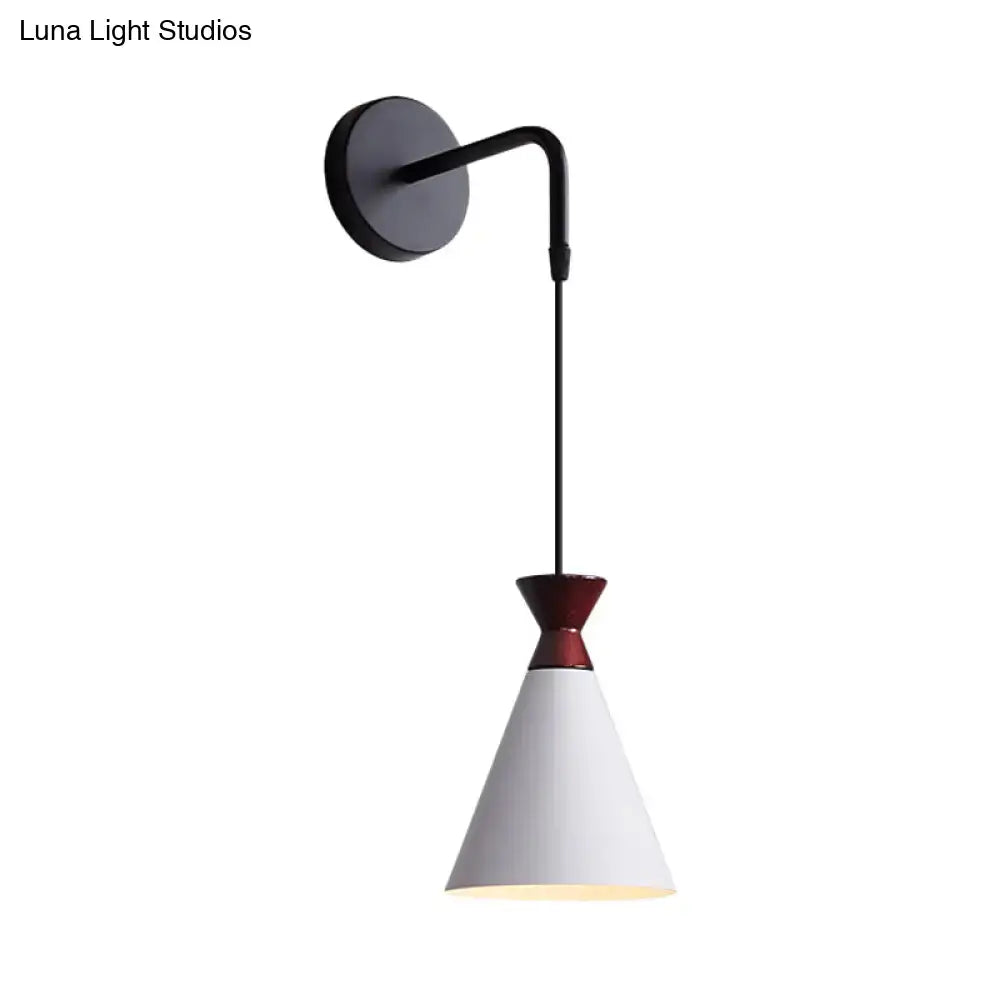 Black Conical Iron Minimalist Sconce