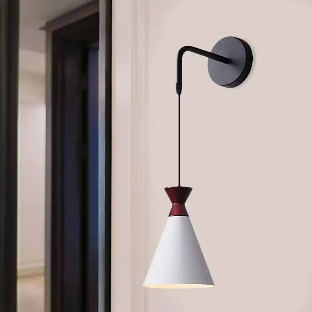 Black Conical Iron Minimalist Sconce
