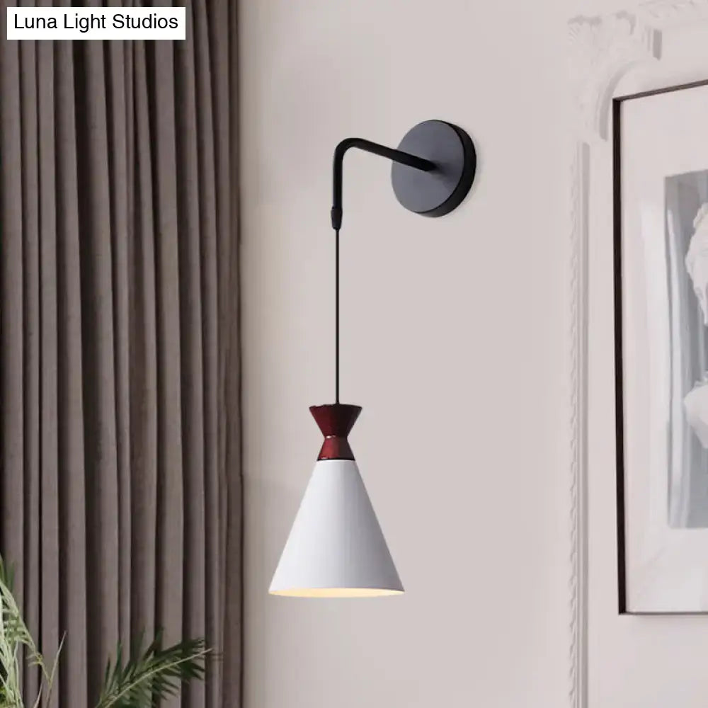 Black Conical Iron Minimalist Sconce