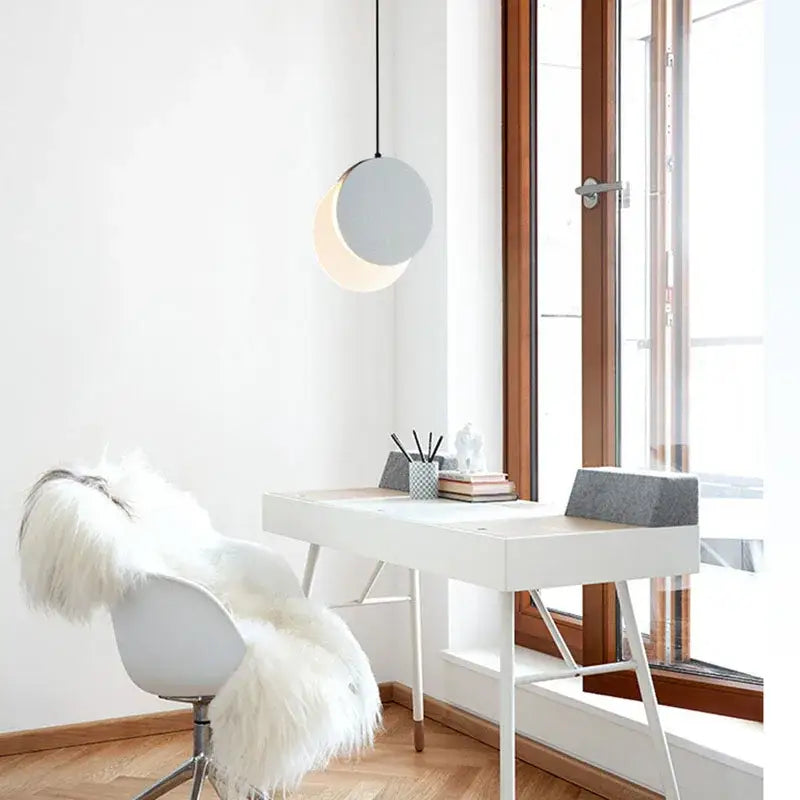 Black Crescent Pendant Light