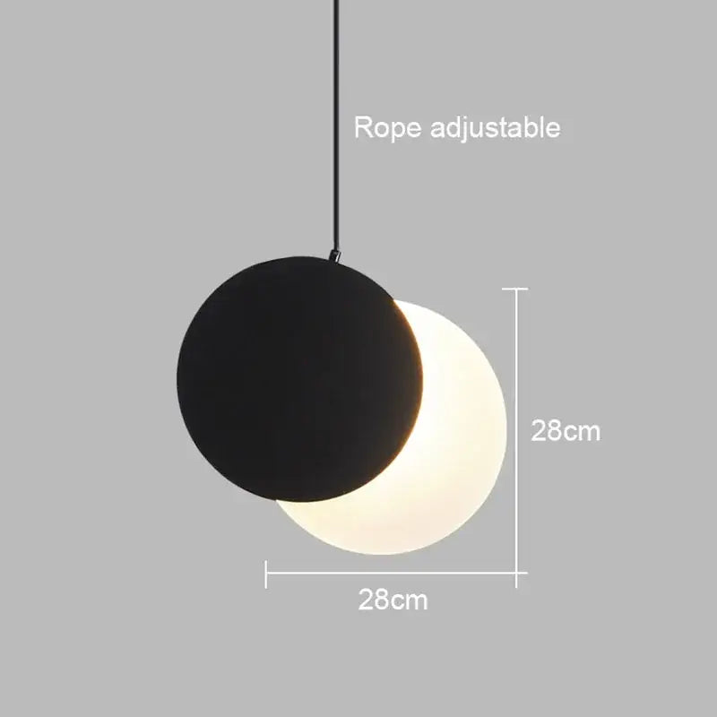 Black Crescent Pendant Light