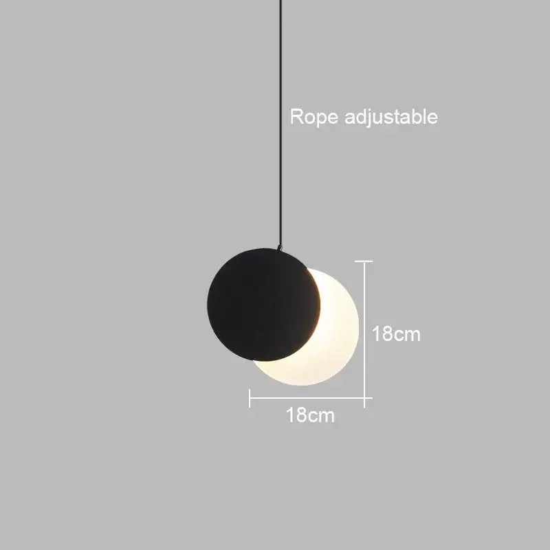 Black Crescent Pendant Light