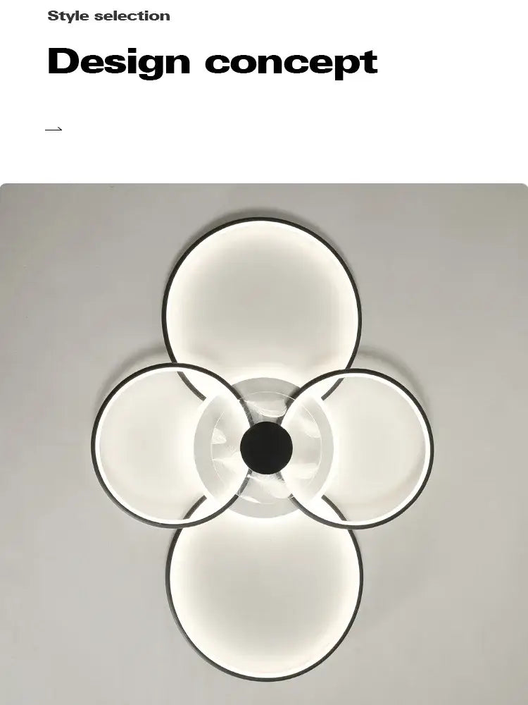 Black Floral Ceiling Lamp