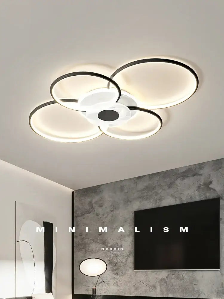 Black Floral Ceiling Lamp