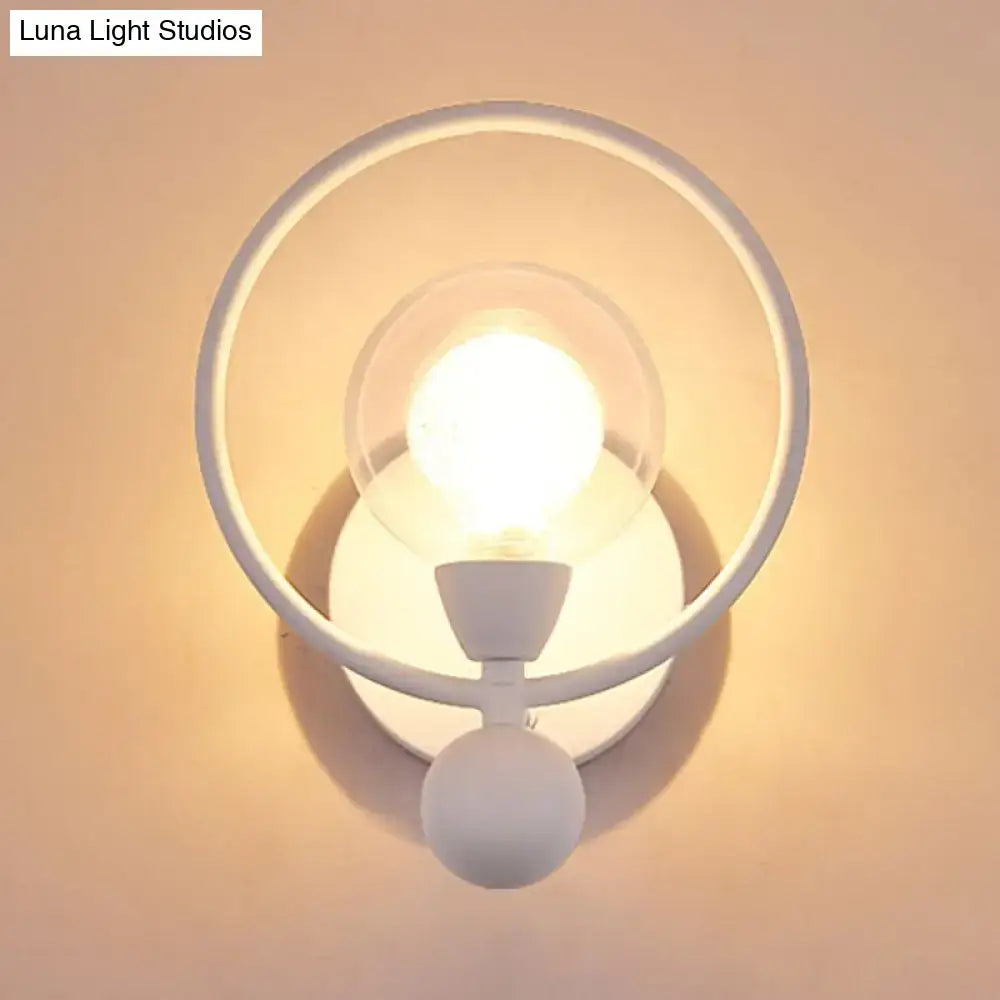 Black Glass Ball Wall Sconce