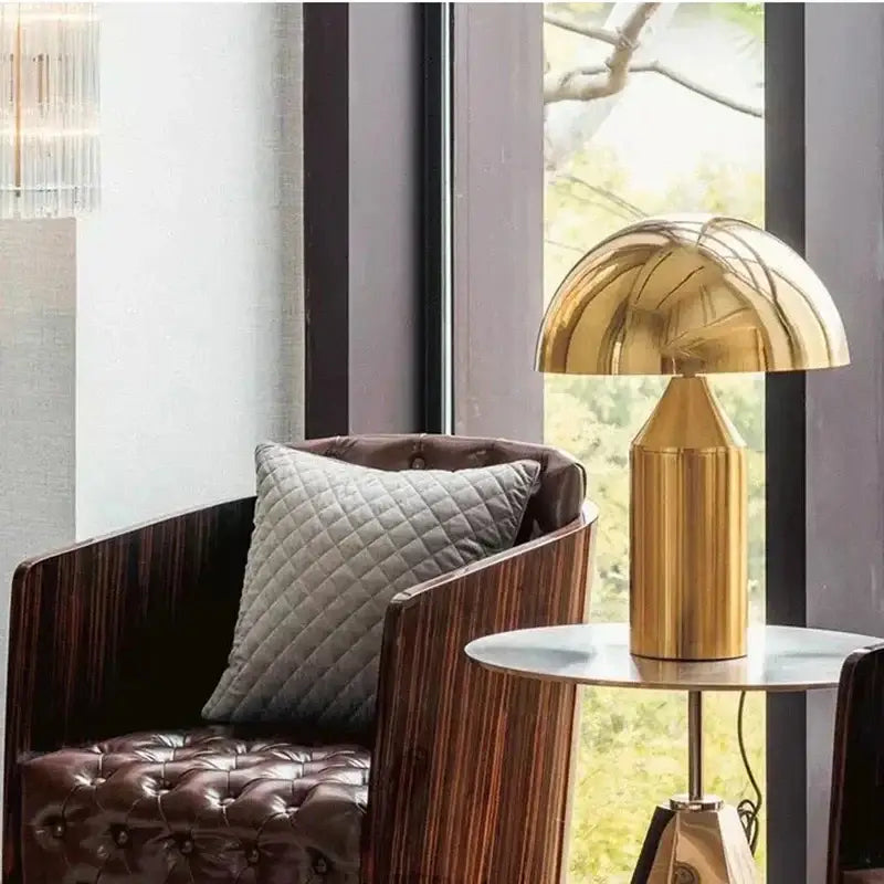 Black Iron Mushroom Lamp