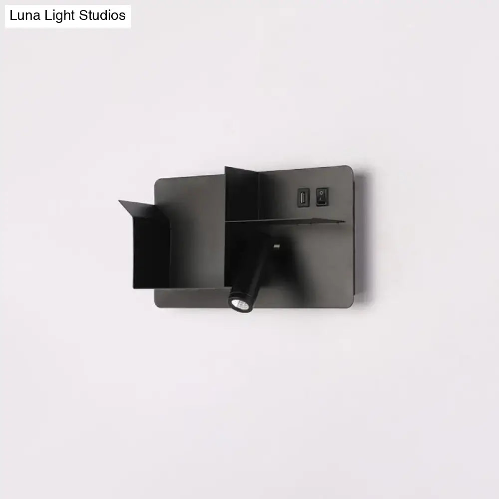 Black Tubular Wall Light