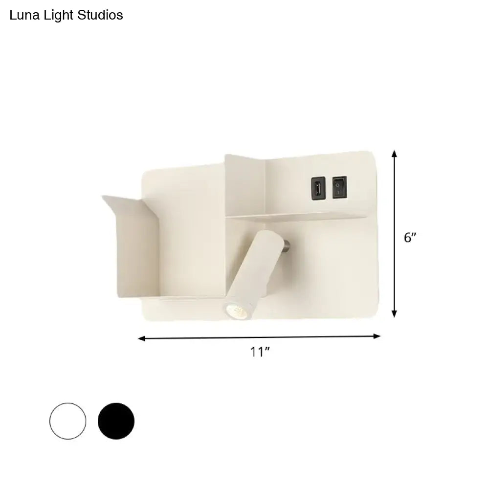 Black Tubular Wall Light